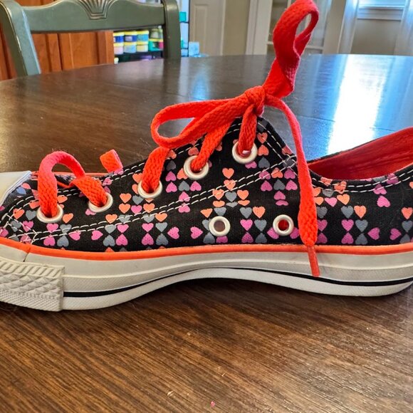 Converse Chuck Taylor All Stars Black Purple Hearts Size 6 - Picture 5 of 9